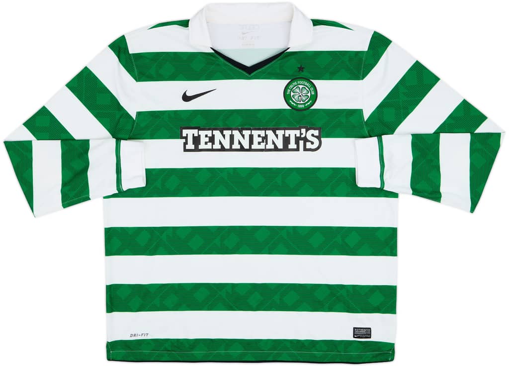 2010-12 Celtic Home L/S Shirt - 5/10 - (XXL)