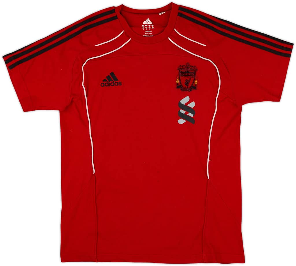 2010-11 Liverpool adidas Cotton Tee - 8/10 - (M)