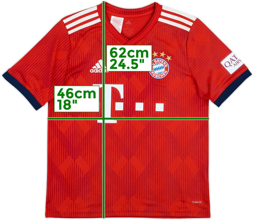 2018-19 Bayern Munich Home Shirt - 7/10 - (L.Boys)