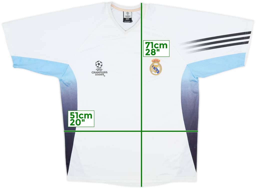 2003-04 Real Madrid adidas CL Training Shirt - 8/10 - (M/L)