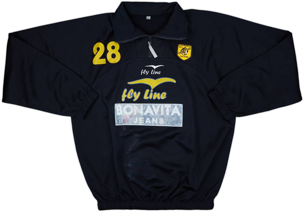 2011-12 Juve Stabia Fly Line Player Issue 1/4 Zip Drill Top #28 - 5/10 - (XL)