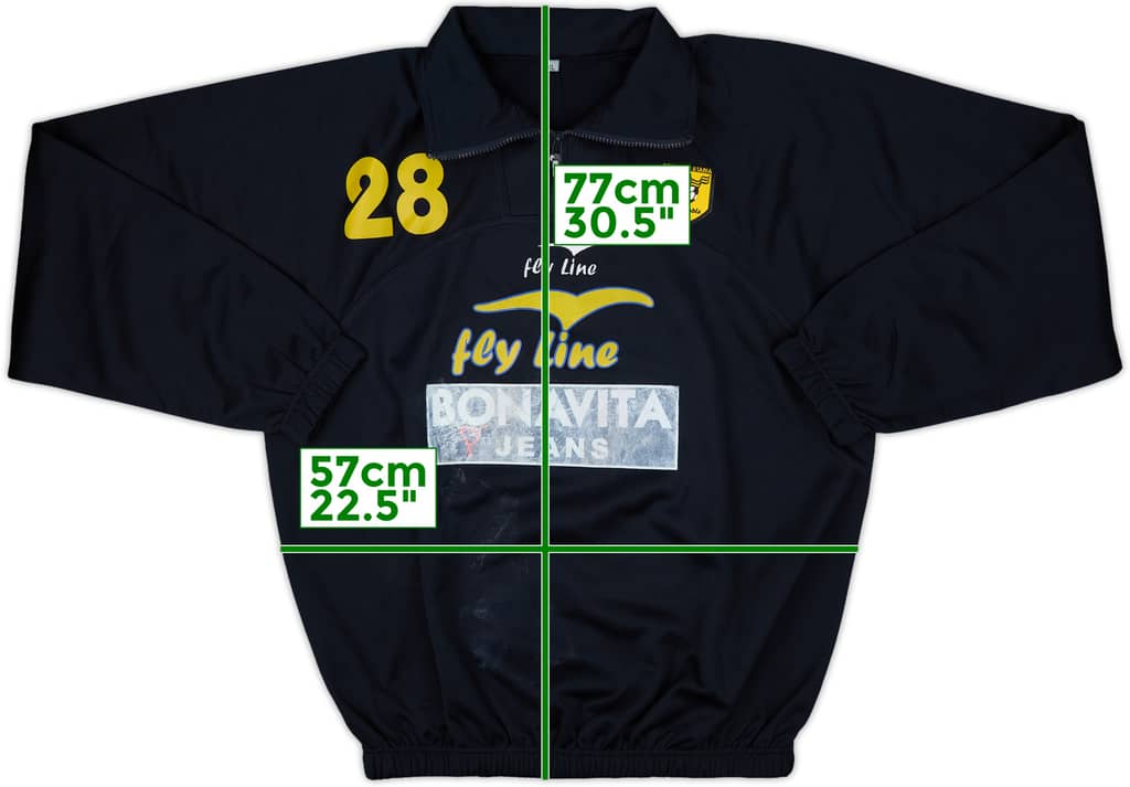 2011-12 Juve Stabia Fly Line Player Issue 1/4 Zip Drill Top #28 - 5/10 - (XL)