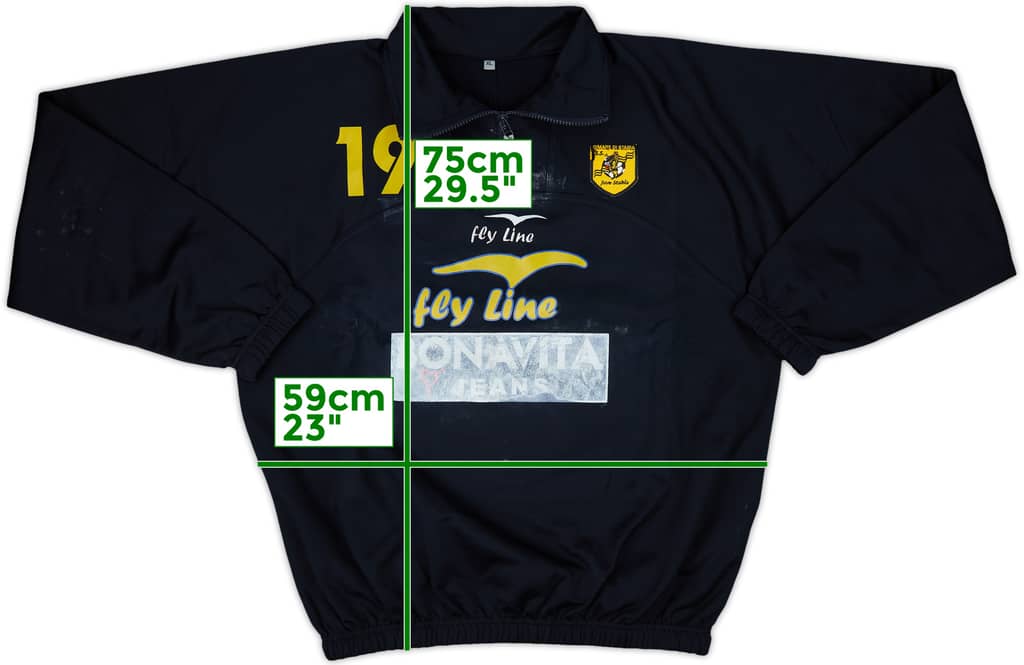 2011-12 Juve Stabia Fly Line Player Issue 1/4 Zip Drill Top #19 - 4/10 - (XL)