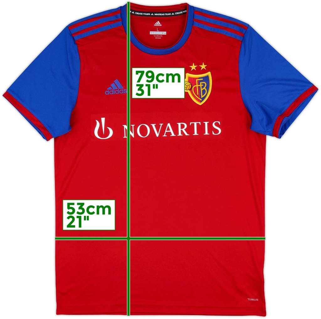 2019-20 FC Basel Home Shirt - 9/10 - (L)