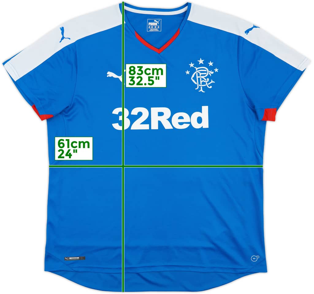 2015-16 Rangers Home Shirt - 8/10 - (XXL)