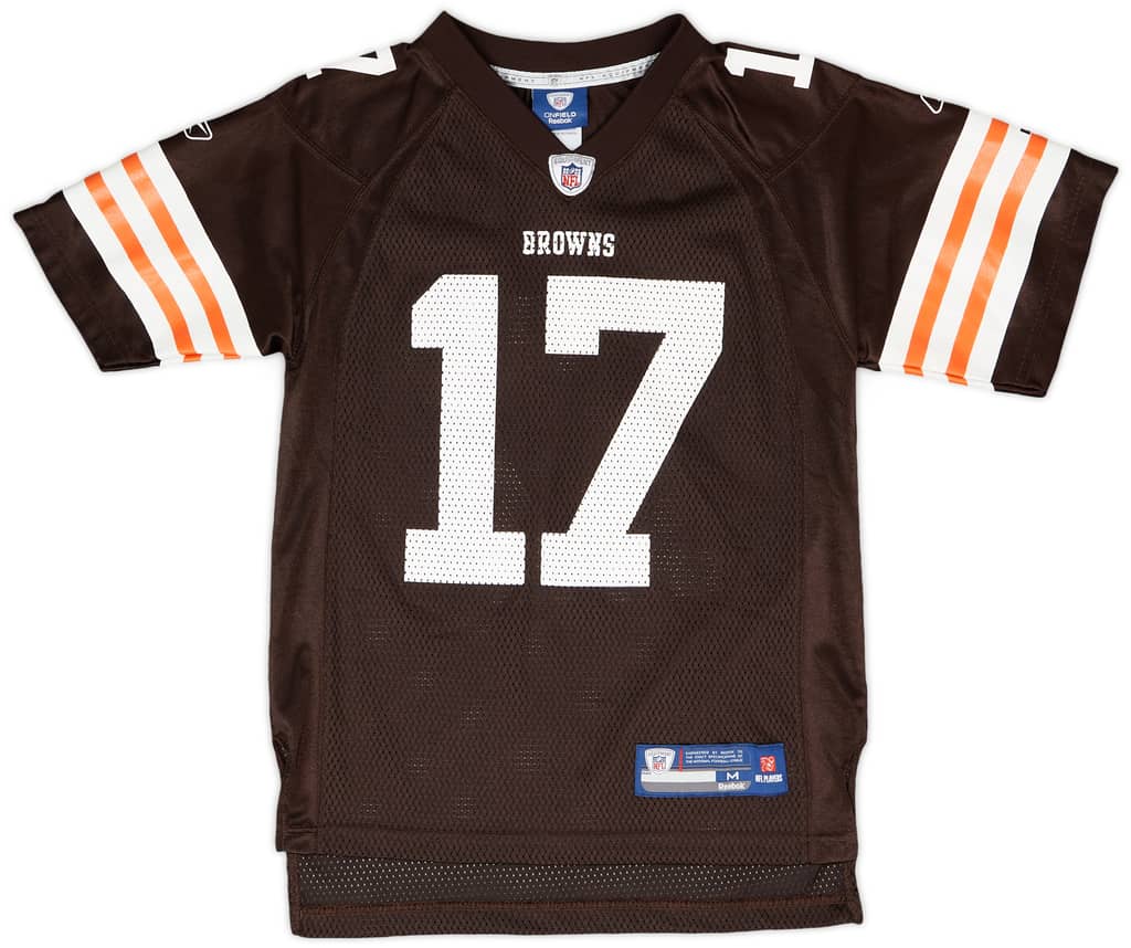 2008-09 Cleveland Browns Edwards #17 Reebok On Field Home Jersey - 8/10 - (M.Boys)