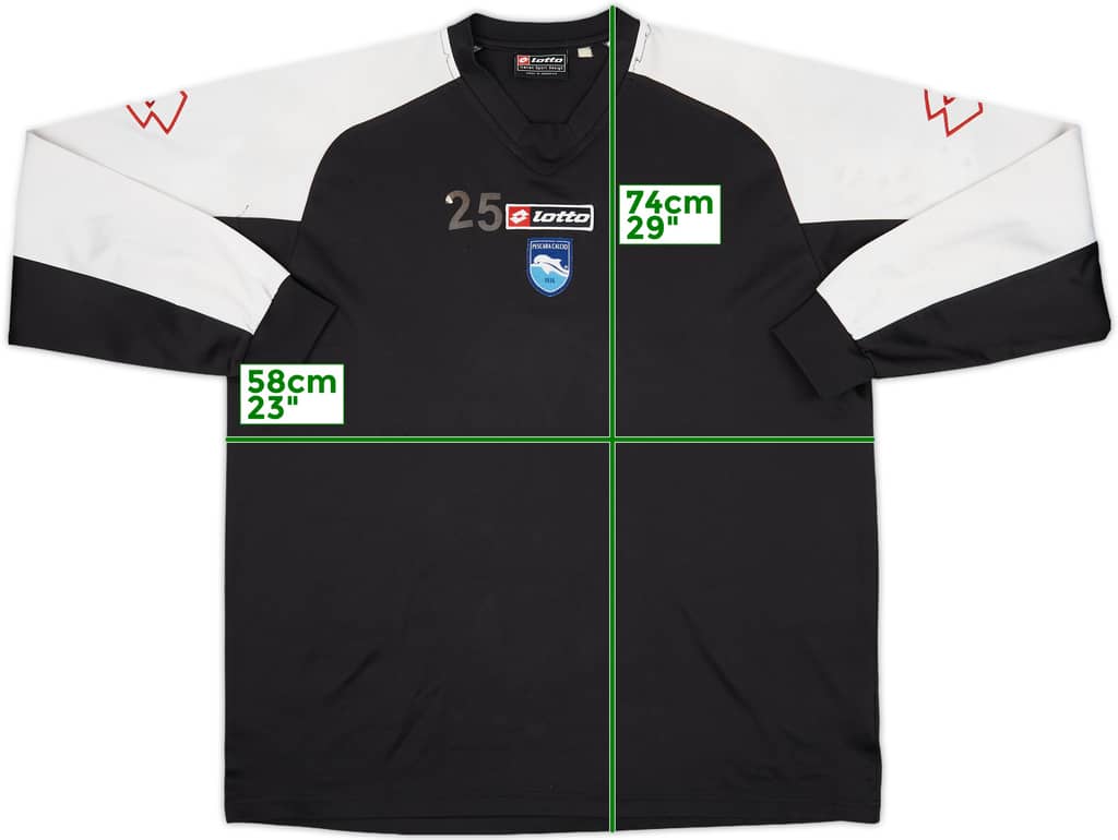 2005-06 Pescara Lotto Player Issue Training L/S Shirt #25 - 5/10 - (XL)
