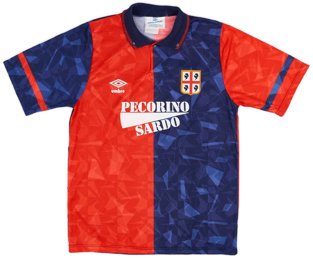1990-93 Cagliari Home Shirt - 8/10 - (S)