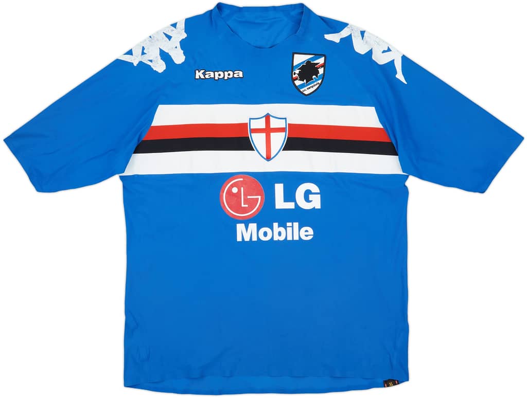 2005-07 Sampdoria Player Issue Coppa Italia Home Shirt - 5/10 - (XL)