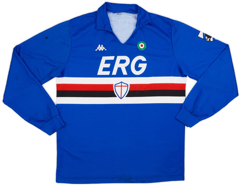 1989-90 Sampdoria Home L/S Shirt - 8/10 - (L)