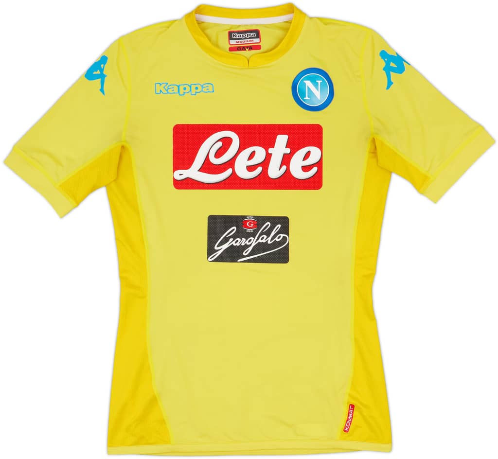 2015-16 Napoli GK Authentic S/S Shirt - 8/10 - (M)