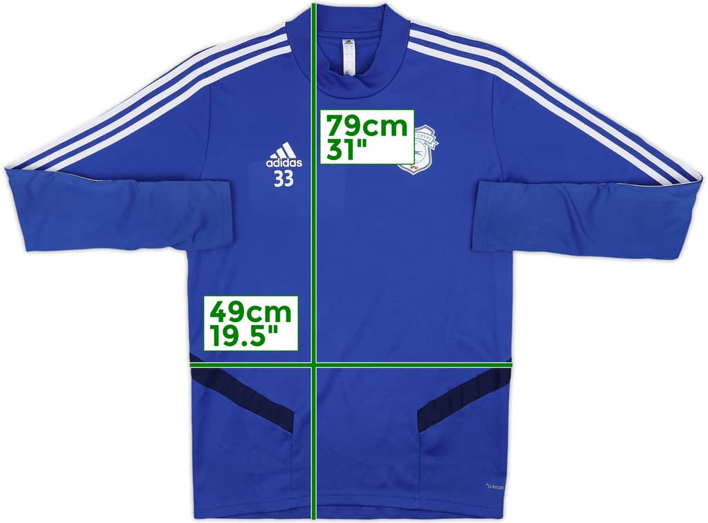 2019-20 Cardiff City Player Issue adidas Sweat Top #33 - 8/10 - (M)