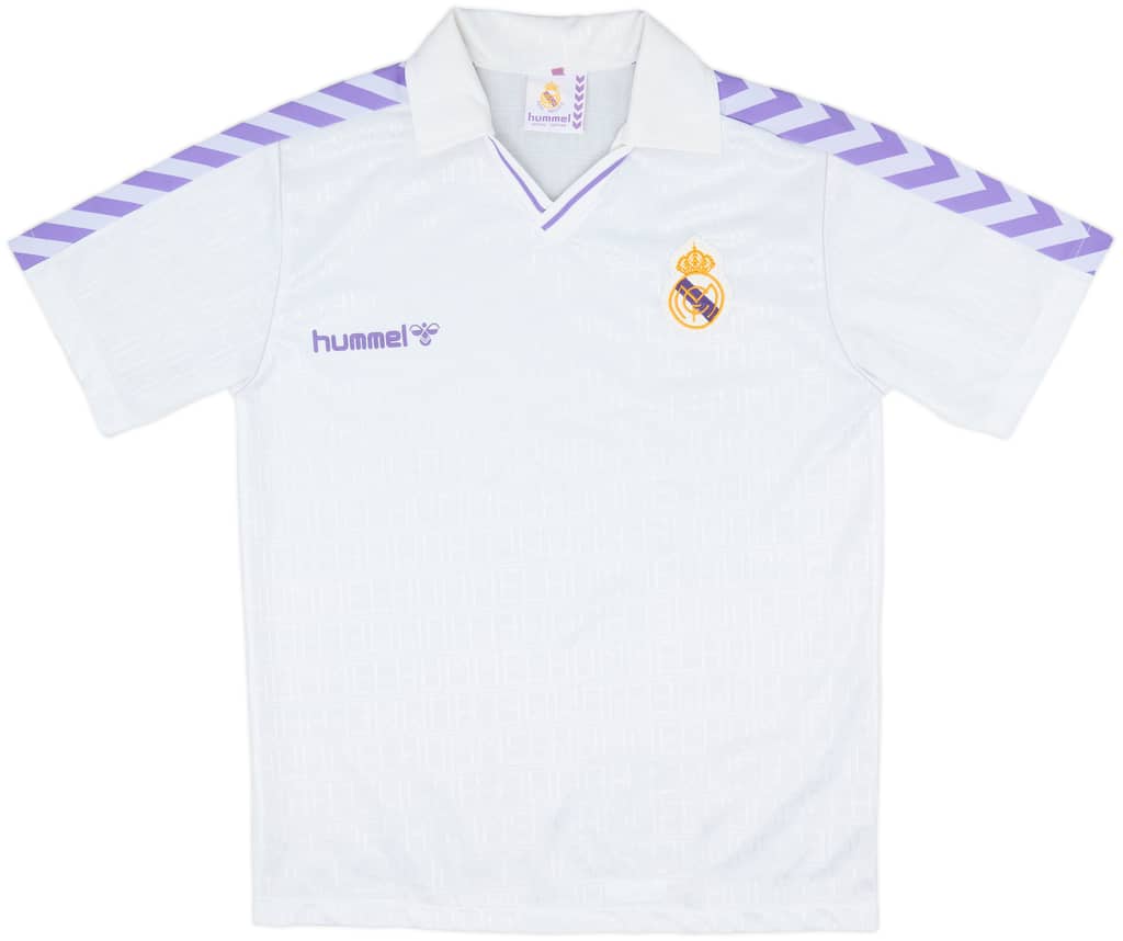 1986-88 Real Madrid Home Shirt - 9/10 - (XL)