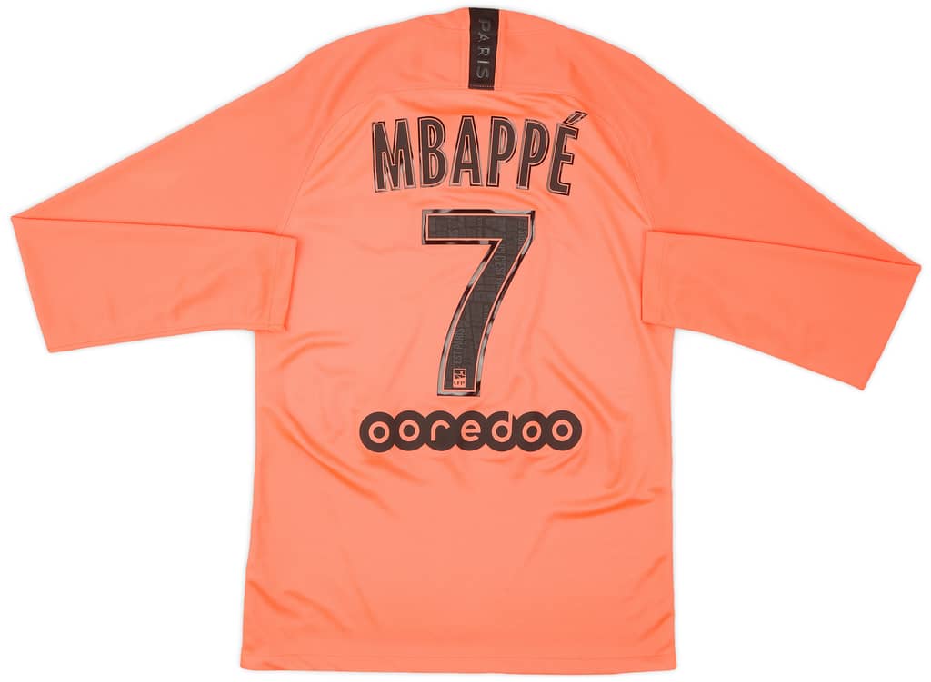 2019-20 Paris Saint-Germain Away L/S Shirt Mbappe #7 - 9/10 - (S)