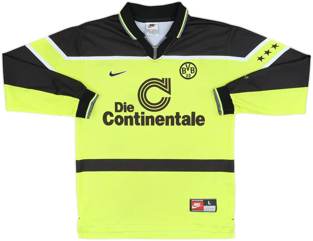 1997-98 Borussia Dortmund Home L/S Shirt - 9/10 - (L.Boys)