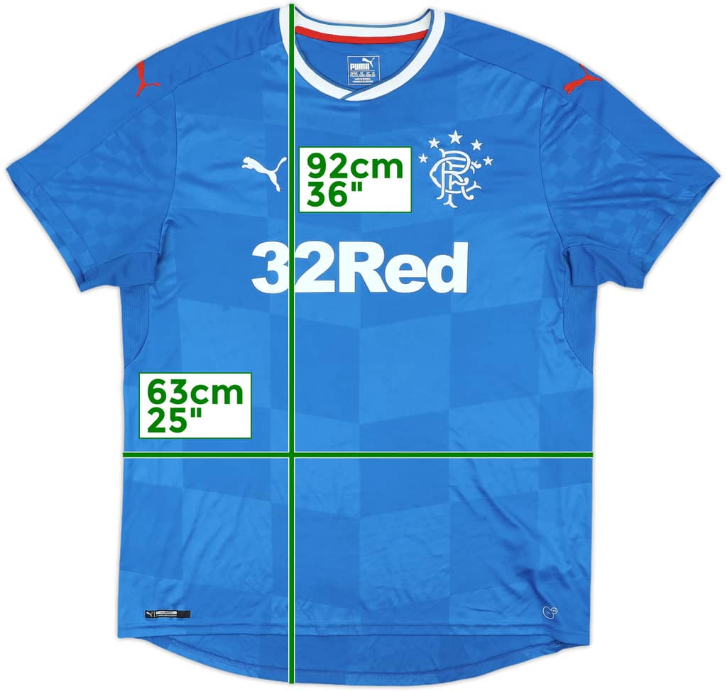 2016-18 Rangers Home Shirt - 8/10 - (XXL)