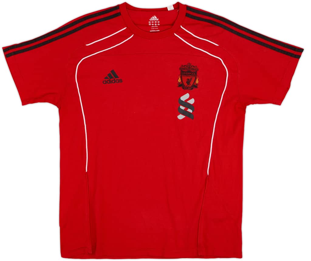 2010-11 Liverpool adidas Cotton Tee - 9/10 - (L/XL)