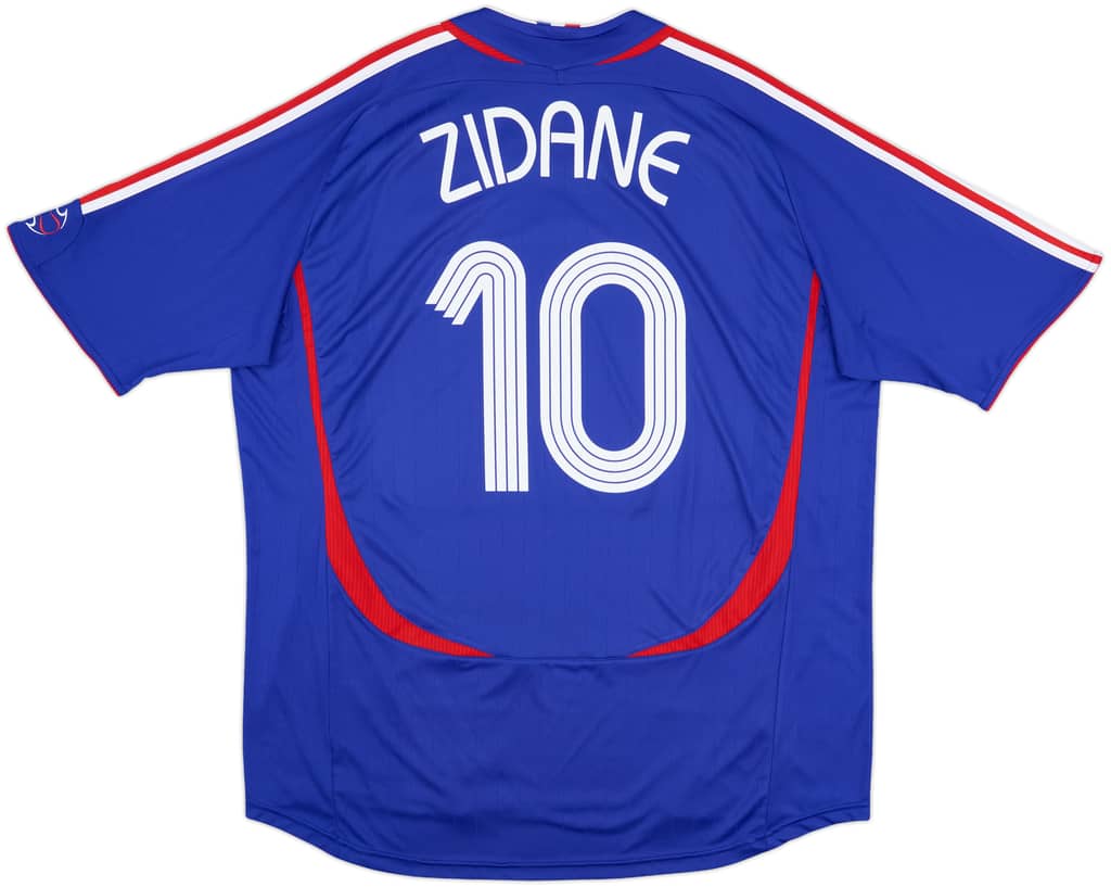 2006-07 France Home Shirt Zidane #10 - 8/10 - (S)