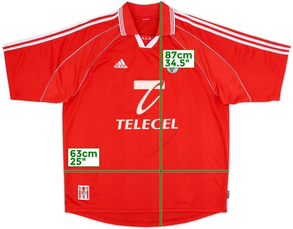 1999-00 Benfica Home Shirt - 8/10 - (XXL)