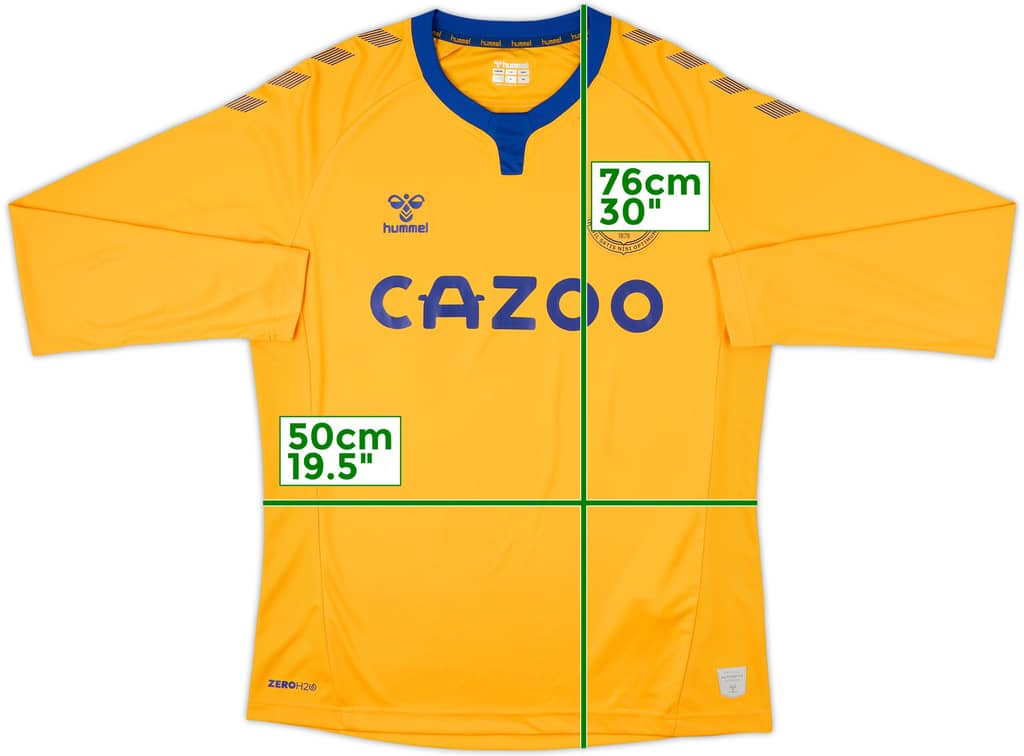 2020-21 Everton Away L/S Shirt - 8/10 - (L)