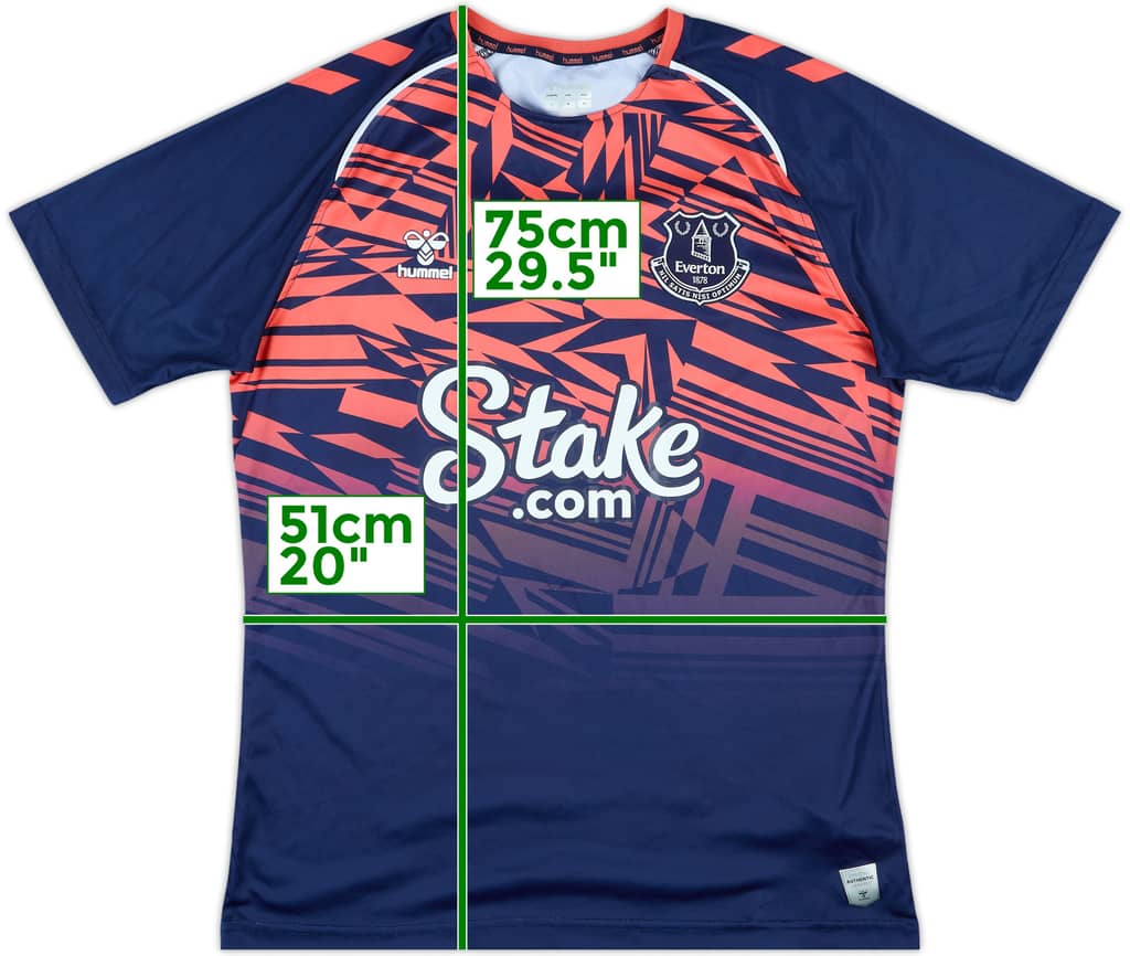 2023-24 Everton Hummel Pre Match Training Shirt - 8/10 - (L)