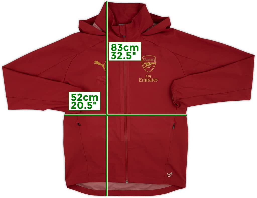 2017-18 Arsenal Puma Staff Issue Hooded Rain Jacket PB - 6/10 - (M)