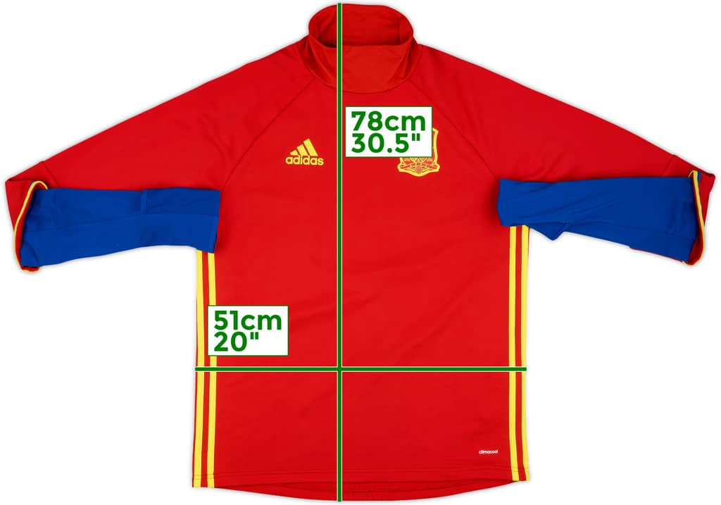 2015-16 Spain adidas Sweat Top - 9/10 - (M)