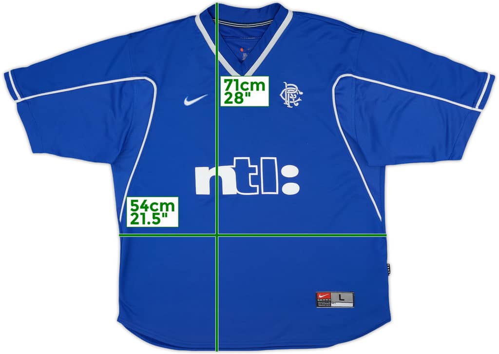 1999-01 Rangers Home Shirt - 8/10 - (L)