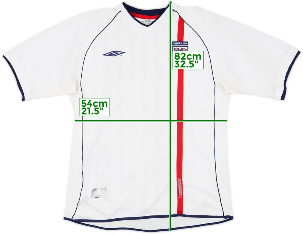2001-03 England Home Shirt - 5/10 - (XL)
