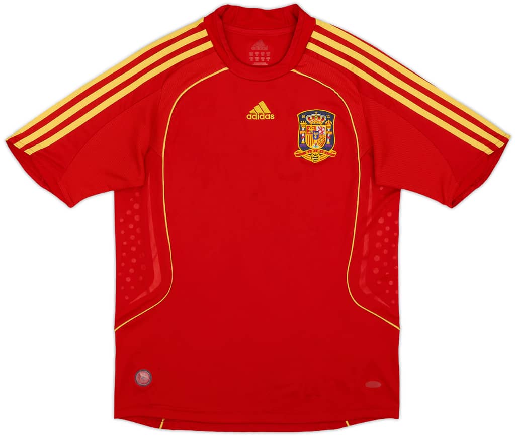 2007-09 Spain Home Shirt - 7/10 - (L.Boys)
