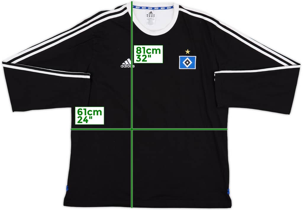2008-09 Hamburg adidas L/S Cotton Tee - 9/10 - (XXL)