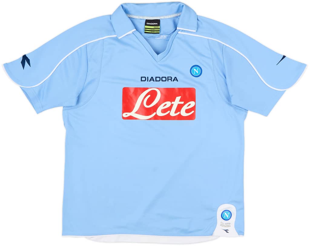 2008-09 Napoli Home Shirt - 9/10 - (L.Boys)