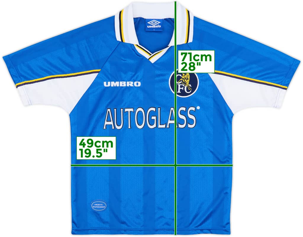 1997-99 Chelsea Home Shirt - 8/10 - (Y)