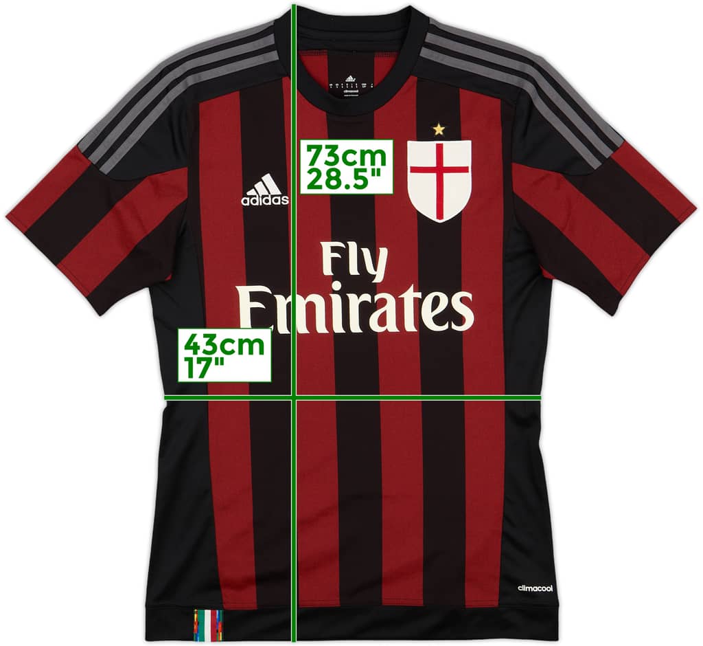 2015-16 AC Milan Home Shirt - 10/10 - (S)