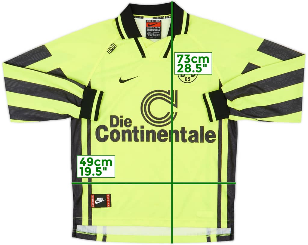 1996-97 Borussia Dortmund Home L/S Shirt - 8/10 - (M)
