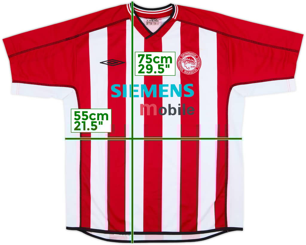 2002-03 Olympiakos Home Shirt - 8/10 - (M)