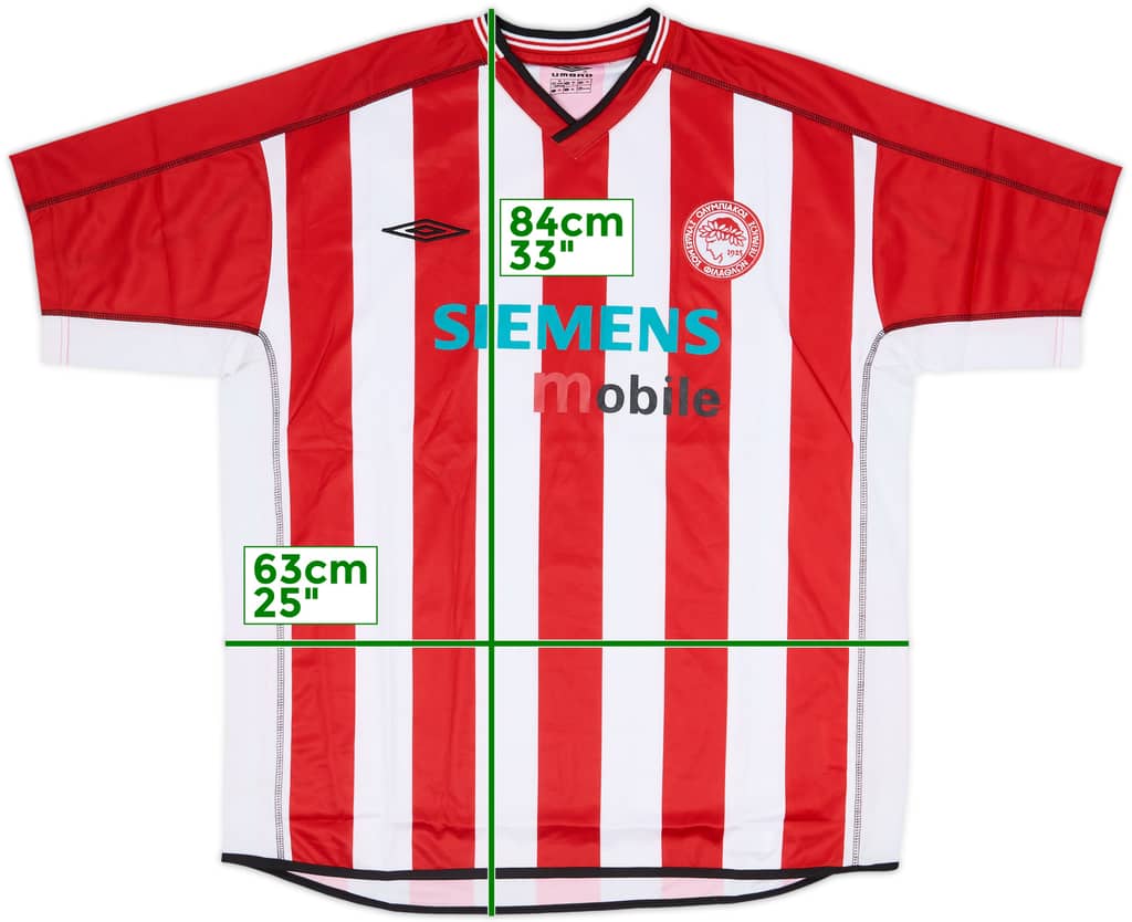 2002-03 Olympiakos Home Shirt - 8/10 - (XL)