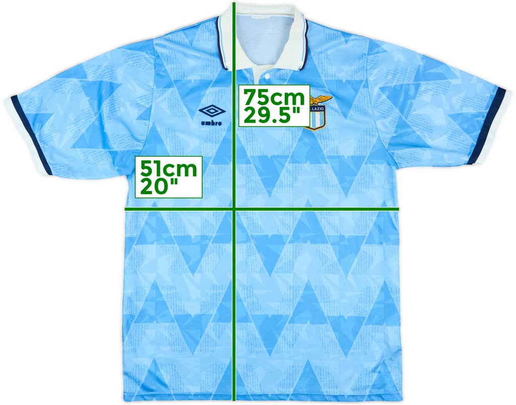 1989-91 Lazio Home Shirt - 7/10 - (L)