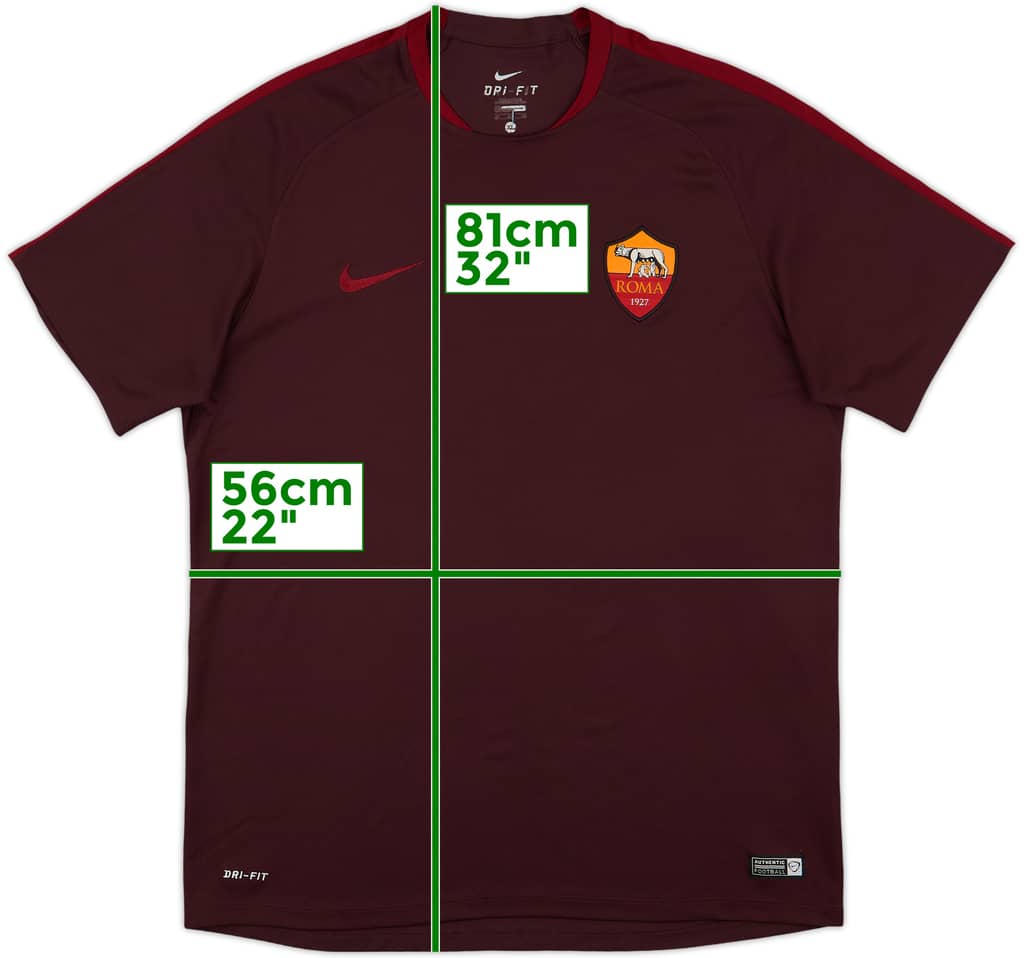 2015-16 Roma Nike Training Shirt - 9/10 - (XL)