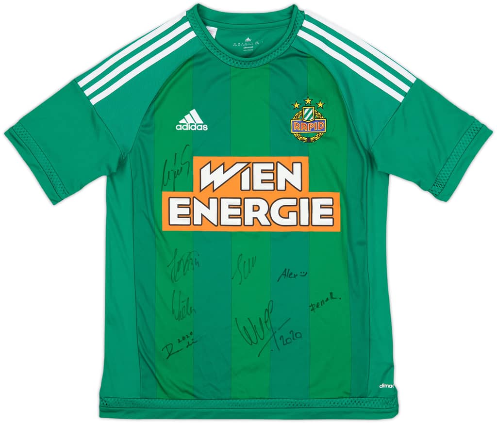 2015-16 Rapid Vienna Signed Home Shirt - 9/10 - (XL.Boys)