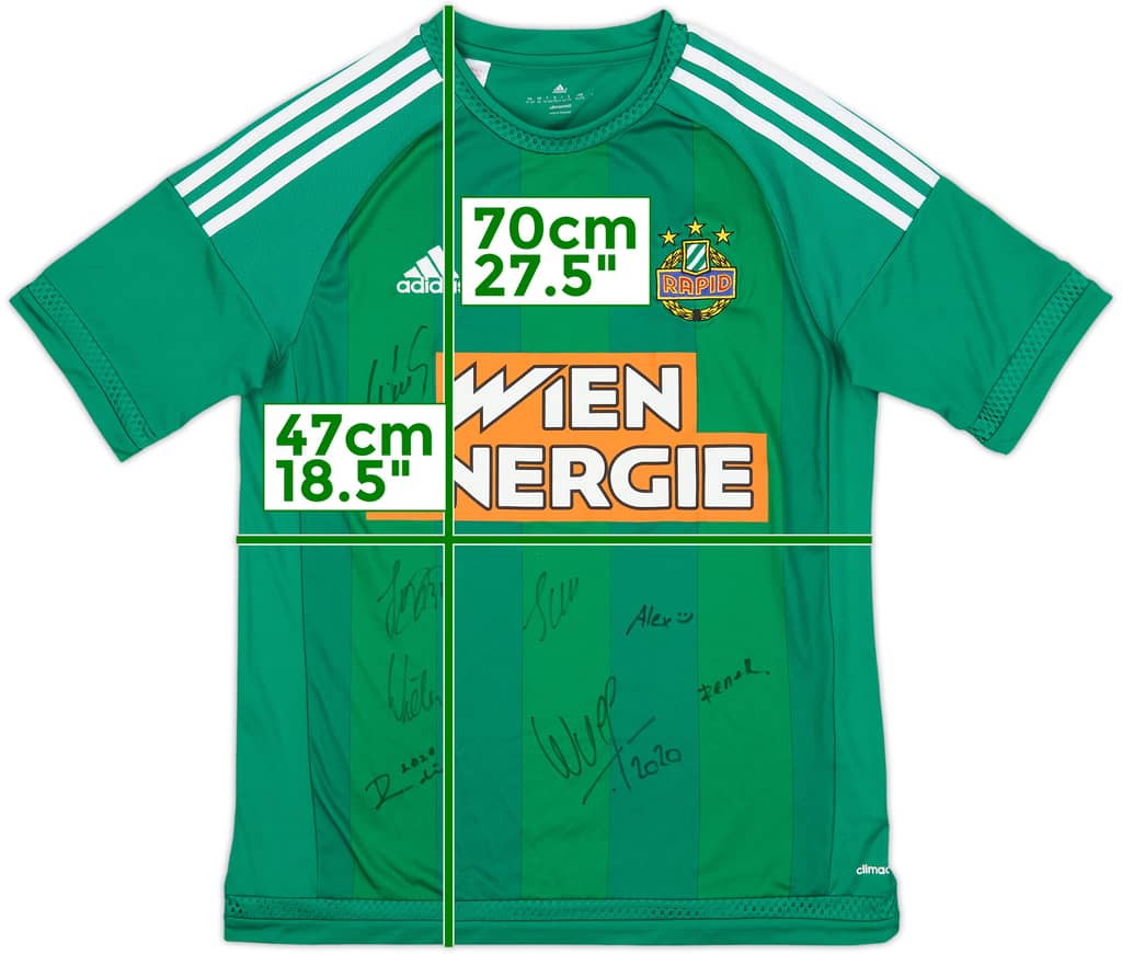 2015-16 Rapid Vienna Signed Home Shirt - 9/10 - (XL.Boys)