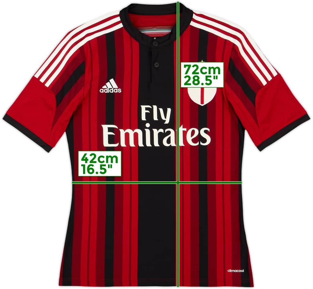 2014-15 AC Milan Home Shirt - 9/10 - (S)