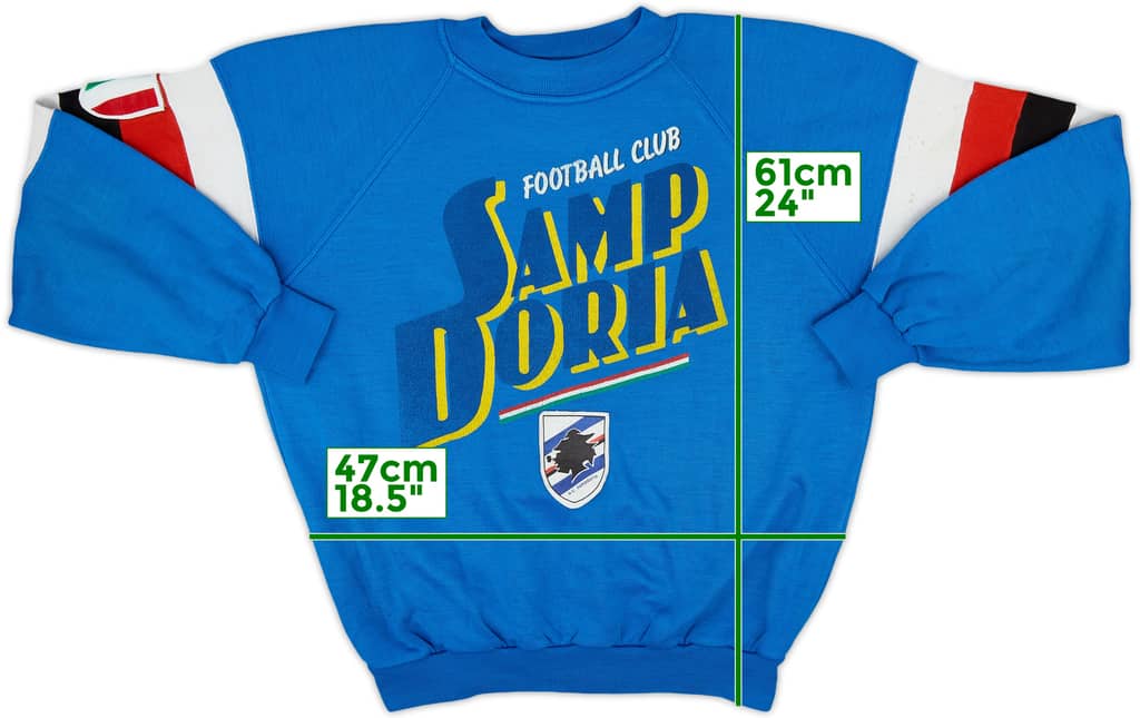 1990-91 Sampdoria Le Felpe Dei Grandi Club Sweat Top - 7/10 - (S)