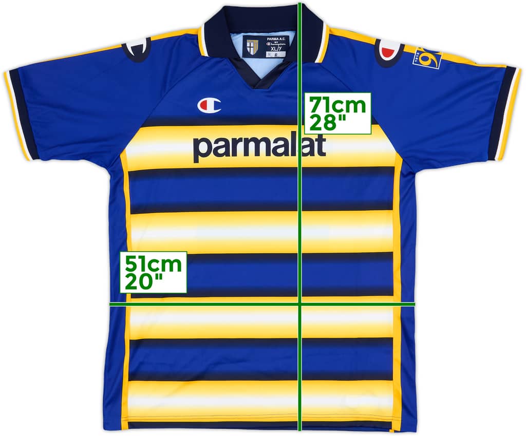2002-03 Parma Basic Home Shirt - 9/10 - (XL.Boys)
