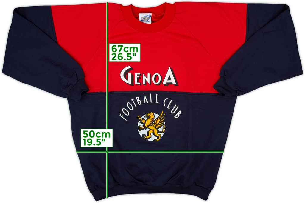 1990-91 Genoa Le Felpe dei Grandi Club Sweat Top - 10/10 - (L)