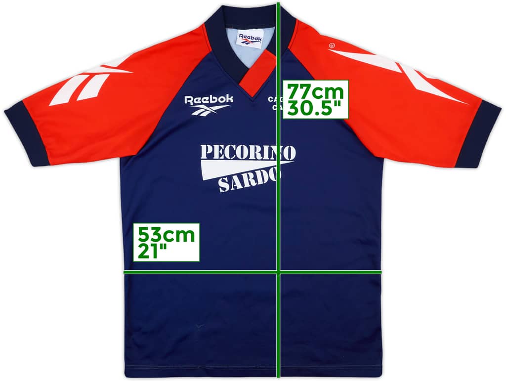 1996-97 Cagliari Reebok Training Shirt - 9/10 - (M)