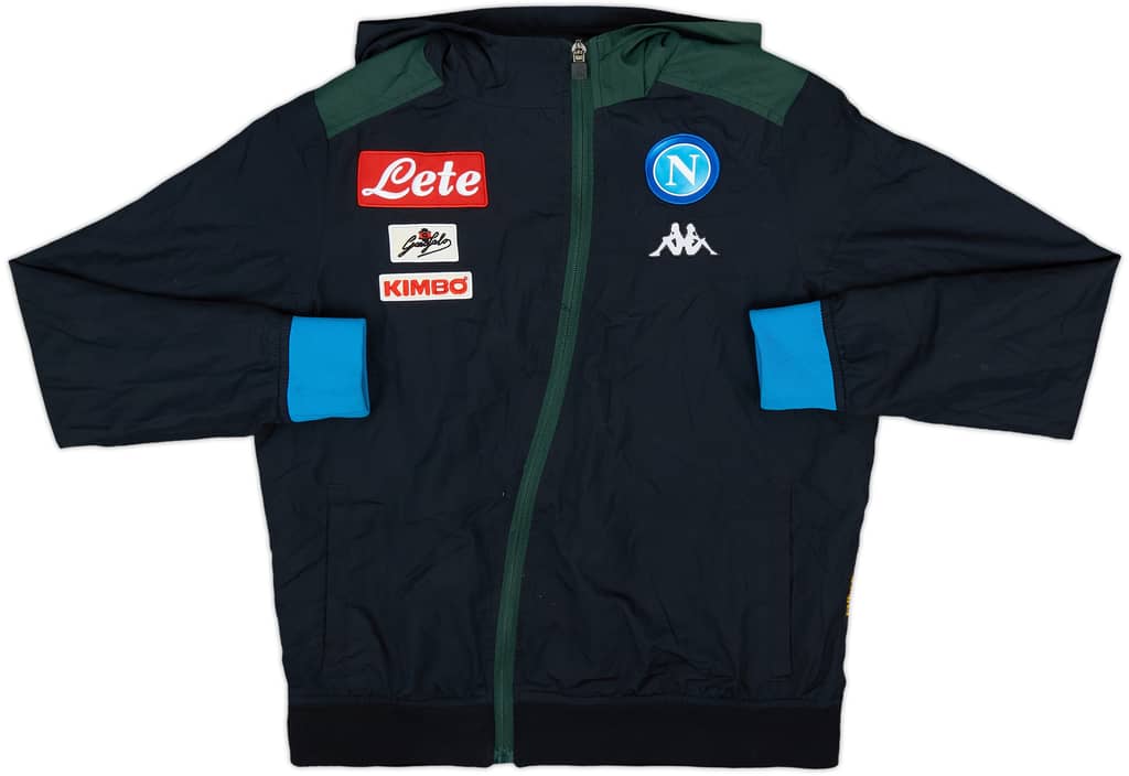 2018-19 Napoli Kappa Hooded Track Jacket - 7/10 - (M.Boys)