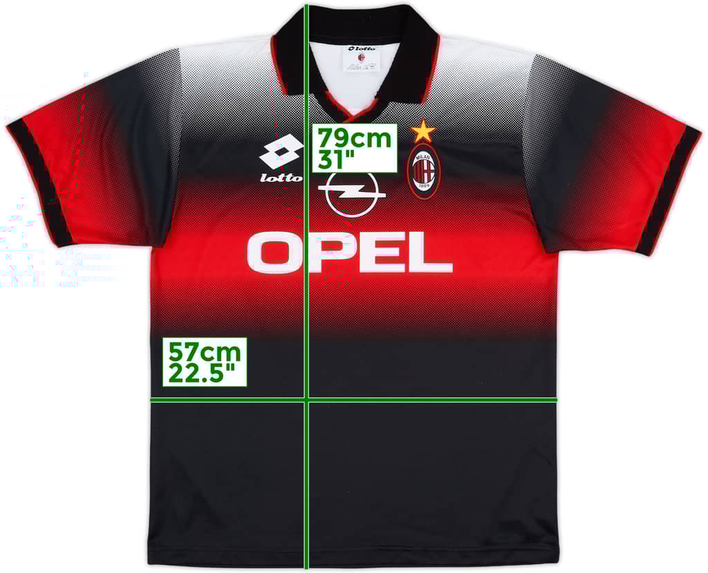 1996-97 AC Milan Lotto Training Shirt - 7/10 - (XL)