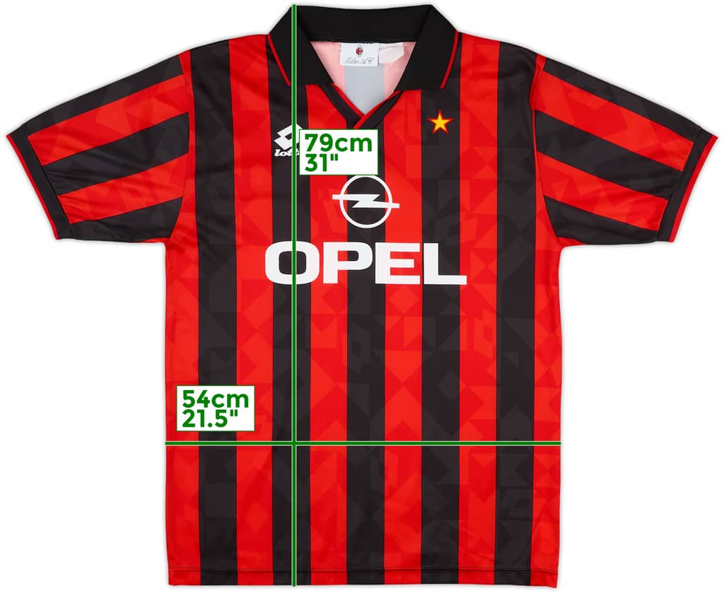 1994-95 AC Milan Home Shirt - 10/10 - (L)