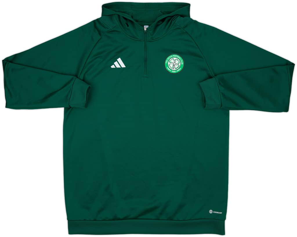 2022-23 Celtic adidas 1/4 Zip Hooded Track Top - 10/10 - (XL)